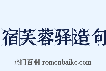 宿芙蓉驿造句是什么意思的图片